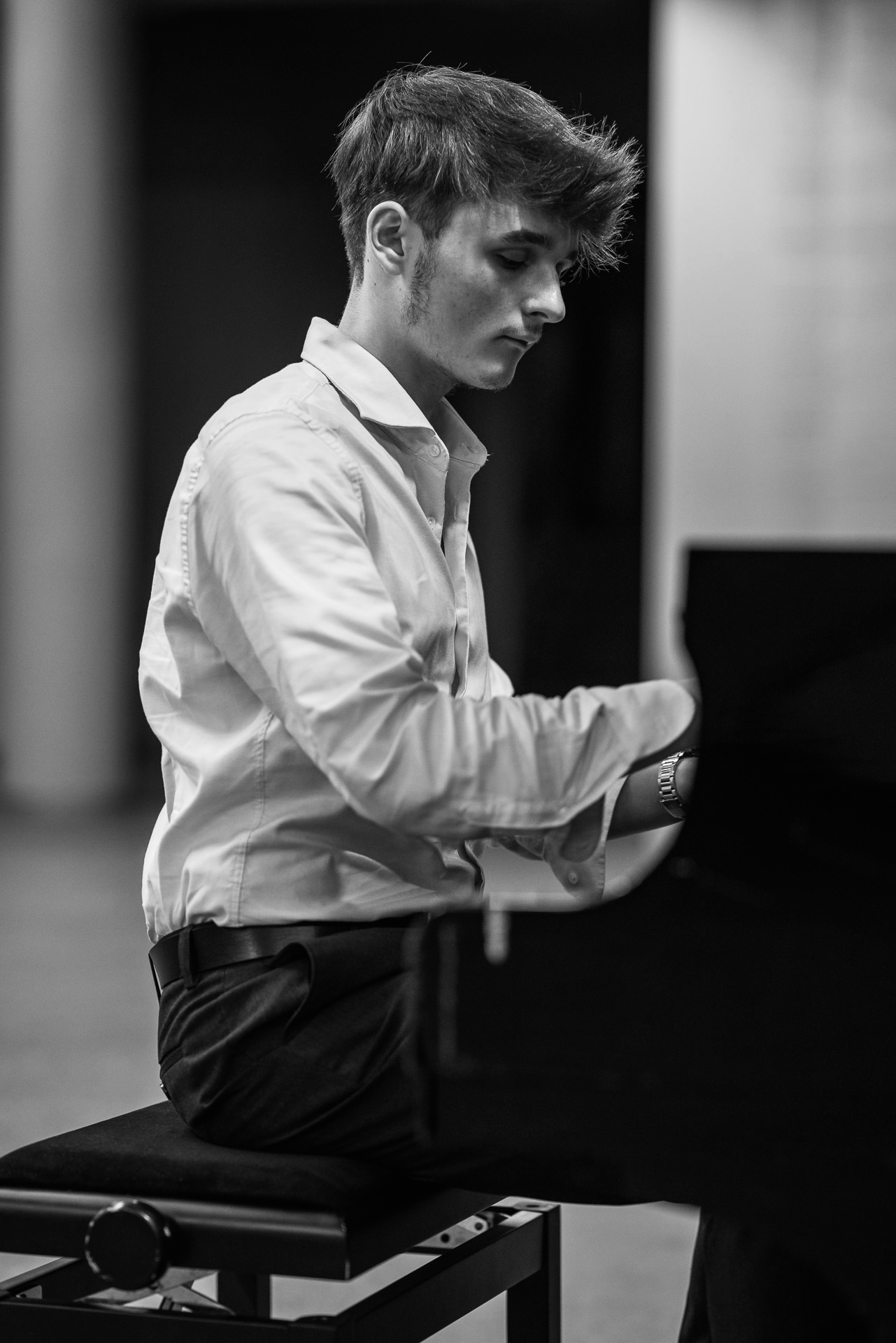 Portrait de François Moriau au piano